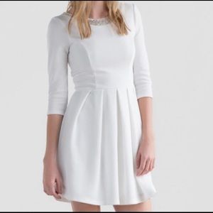 Francesca's - Navy Embellished Bow Dress